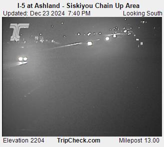 I-5 at Ashland - Siskiyou Chain Up Area